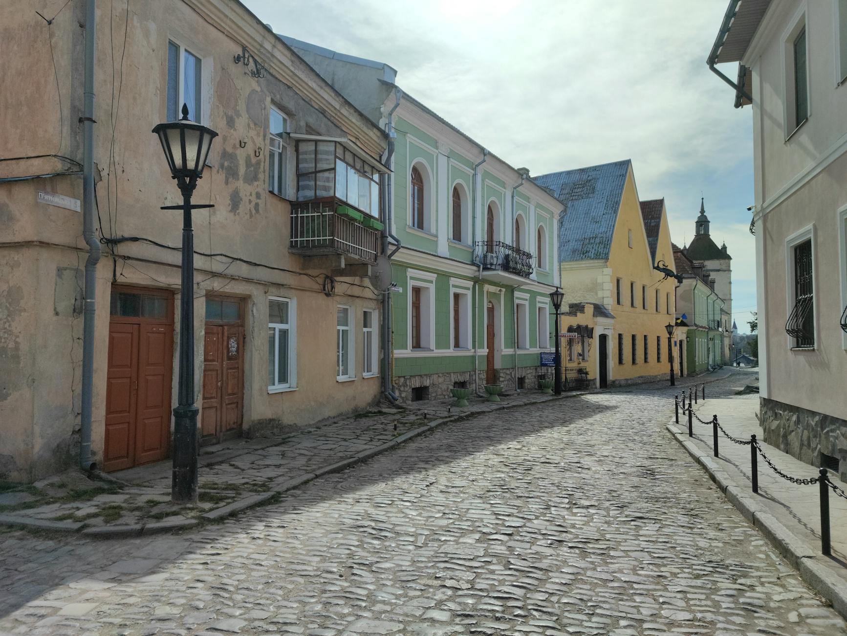 Explore the cobblestone streets and historic architecture of Kamianets-Podilskyi, Ukraine.